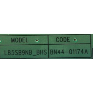 LED DRIVER PARA TV SAMSUNG / NUMERO DE PARTE BN44-01174A / BN4401174A / 01174A / L85SB9NB_BHS / NUMERO DE PANEL CY-TB085JLAV1H / MODELO QN85QN900BFXZA